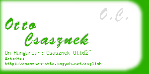 otto csasznek business card